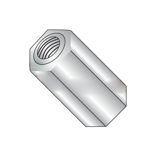 Newport Fasteners Hex Standoff, #8-32 Thrd Sz, 3/4 in L, Stainless Steel Plain, 1/4" Hex W, 500 PK 130159 - main